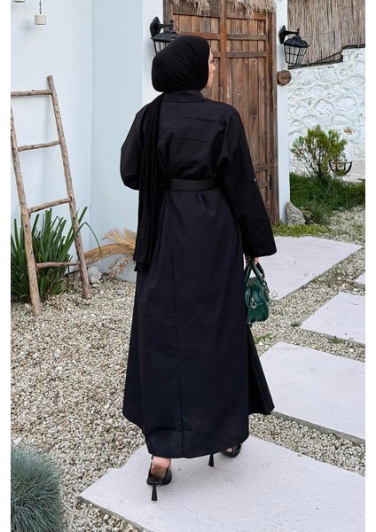 Kemerli Elbise Siyah fırsatları