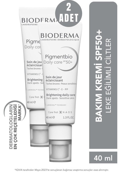 Asfstore Bioderma Pigmentbio Daily Care SPF50 40 ml 2 Adet