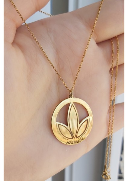 925 Ayar Gümüş 24 Ayar Altın Kaplama Özel Tasarım Kolye