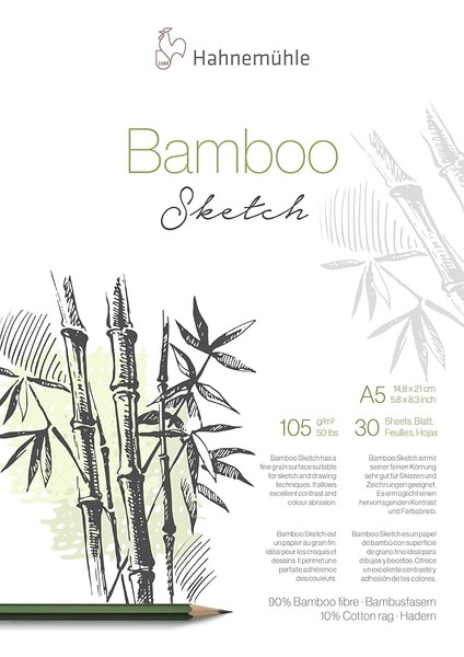 10 628 560 Hahnemühle Bamboo Eskiz Blok A5