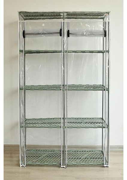 Katlı Mini Sera, Pvc Şeffaf Örtülü, Çiçek ve Bitki Yetiştirme Rafı, 2 Bölmeli indirimleri