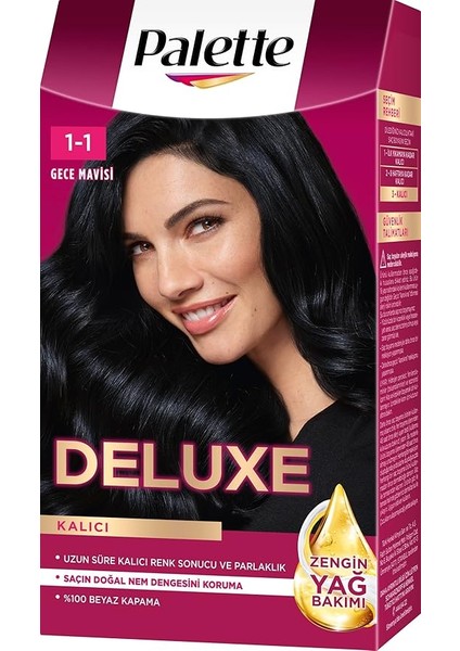 Deluxe 1-1 Gece Mavisi Saç Boyası
