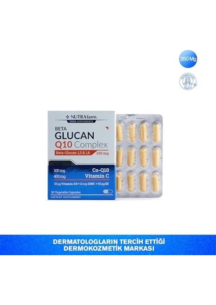 Nutrafarm Beta Glucan Q10 Complex Vitamin fiyatları