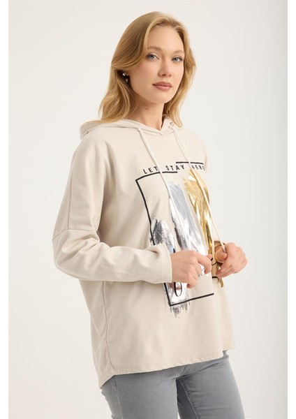 Yaldızlı Pano Desenli Sweat modelleri