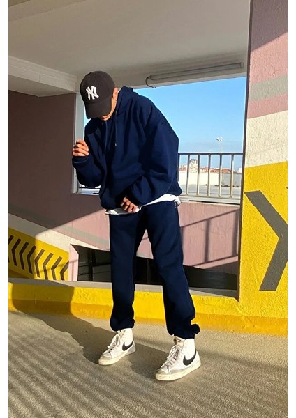 Unisex Oversize Kalıp Kalın Rahat Pamuklu Eşofman Takımı Premium fiyatları