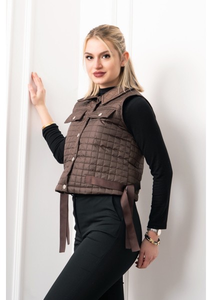 Grogren Yan Kemerli Kapitone Klasik Yelek 9139 modelleri