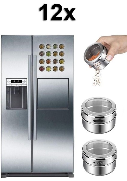 Mıknatıslı Kaliteli Çelik Baharatlık Takımı CIN114-12 fiyatları