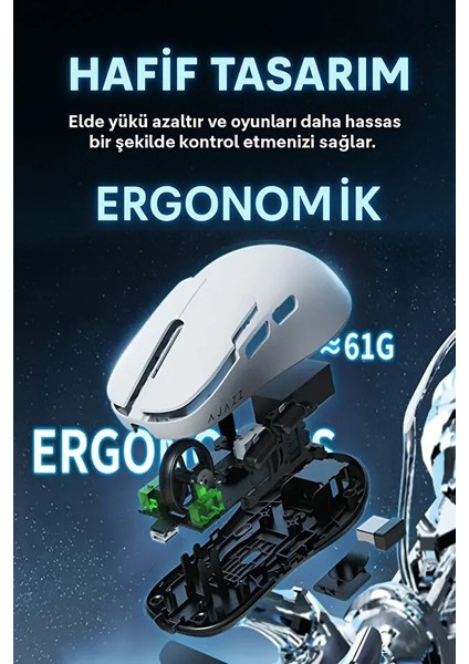 AJ159 Nl Near-Link 3 Modlu 1000hz 12.000 Dpı 400 Mah Batarya Paw 3311-YENI Nesil Bağlantı Modu indirimleri