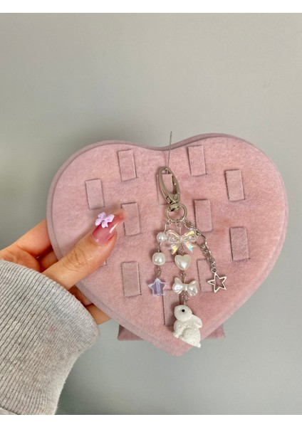 Rabbit Fiyonk Coquette Tasarım Çanta Süsü Çanta Charmı Anahtarlık fırsatları