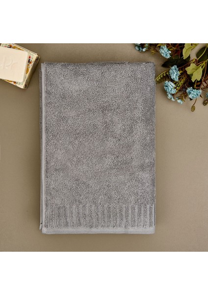 Soft Patte Banyo Havlusu - Gri - 70X140 cm