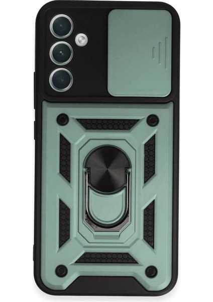 Samsung Galaxy A34 5g Kılıf Pars Lens Yüzüklü Silikon - Yeşil - MRS9541-9709