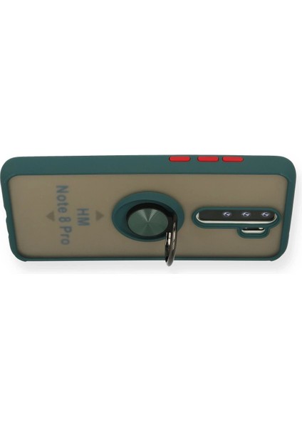 Xiaomi Redmi Note 8 Pro Kılıf Montreal Yüzüklü Silikon Kapak - Yeşil - MRS4100-8381 modelleri