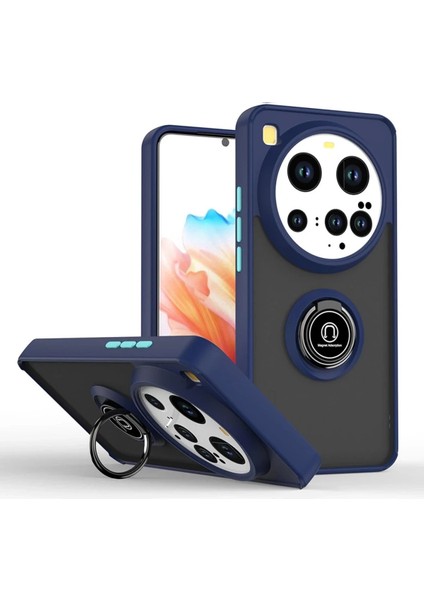 Xiaomi Mi 15 Ultra Kılıf Montreal Yüzüklü Silikon Kapak - Lacivert - MRS4890-4383