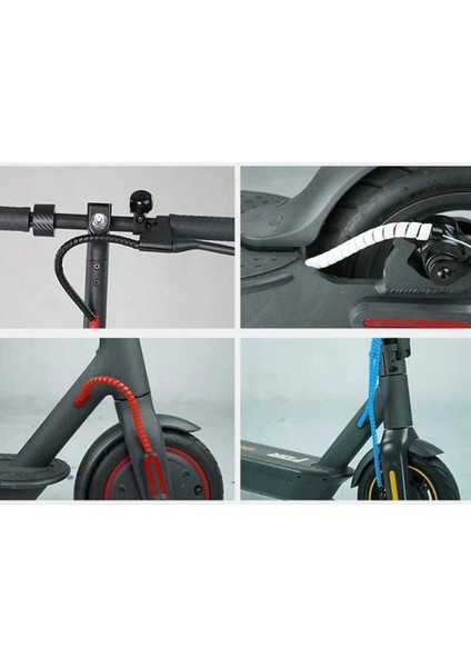 Çok Amaçlı Plastik Kablo Koruyucu Scooter, Bisiklet ve Elektronik Için Uyumlu [ 1 Metre ] Beyaz modelleri