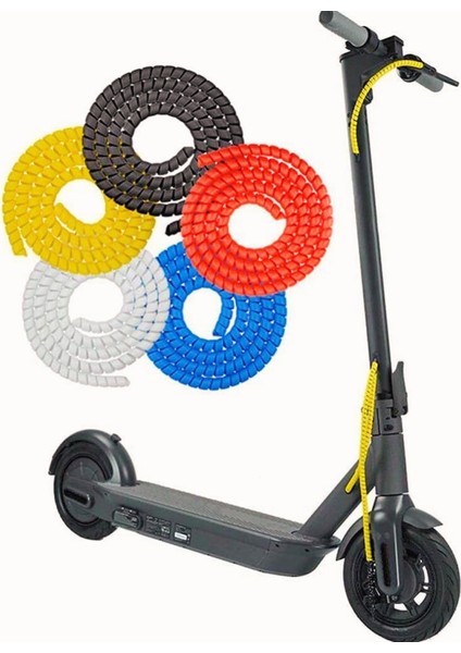 Çok Amaçlı Plastik Kablo Koruyucu Scooter, Bisiklet ve Elektronik Için Uyumlu [ 1 Metre ] Beyaz indirimleri