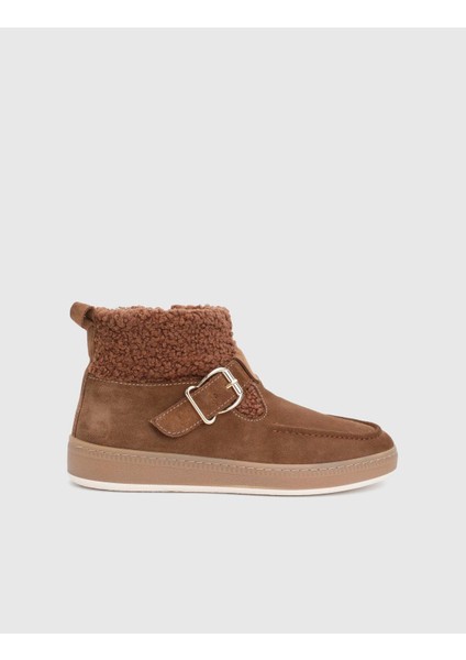 Bliz Hakiki Süet Deri Peluş Taba Kadın Bot modelleri