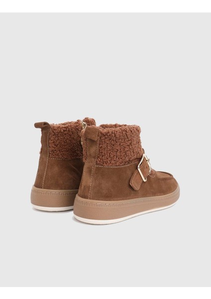 Bliz Hakiki Süet Deri Peluş Taba Kadın Bot fırsatları