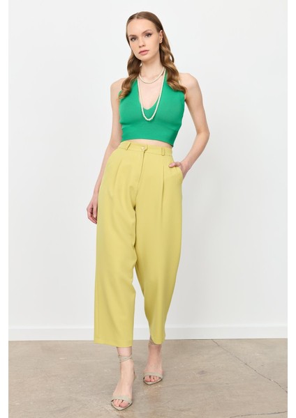 Beli Lastikli Relax Pantolon-Y.yeşili