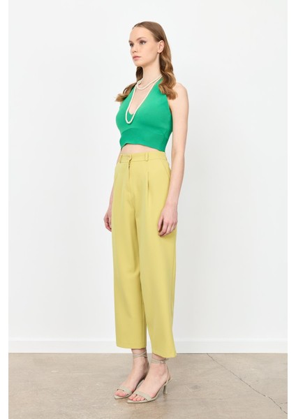 Beli Lastikli Relax Pantolon-Y.yeşili