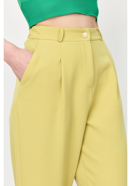 Beli Lastikli Relax Pantolon-Y.yeşili