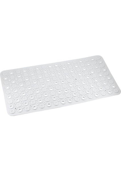 Mark Premium Serisi Banyo - Küvet Içi Kaydırmaz Vantuzlu Oluklu Desenli Diktördgen Paspas 67,5 x 34,5 Cm, Beyaz
