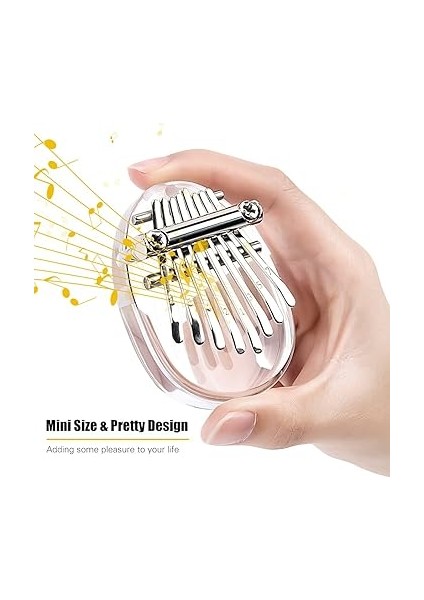 8 Anahtar Kalimba Mini Başparmak Piyano Parmak Piyano Şeffaf Akrilik Parmak Klavye Müzik Aleti indirimleri