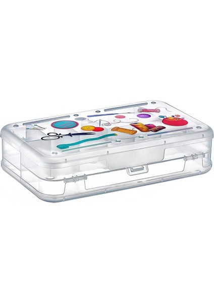 Plastik Bölmeli Çift Taraflı Hobi Dikiş Iğne Kutusu Düzenleyici Arduino Balıkçı Malzeme Saklama Organizer (2 Adet)