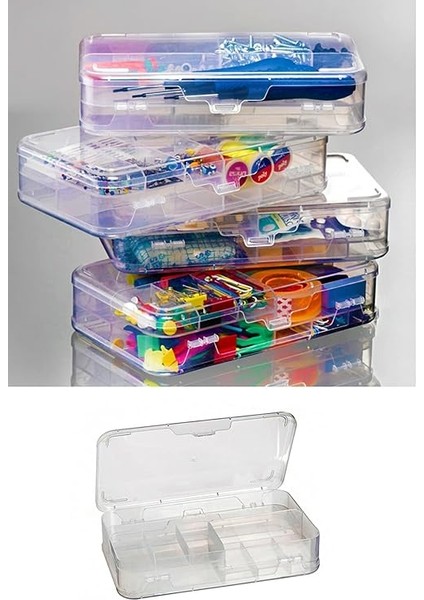 Plastik Bölmeli Çift Taraflı Hobi Dikiş Iğne Kutusu Düzenleyici Arduino Balıkçı Malzeme Saklama Organizer (2 Adet) modelleri