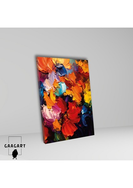 Tekli Dikey Kanvas Tablo Fırça ile Izler Bırakılmış Yağlı Boya Görünümlü fiyatları