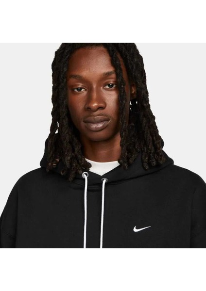 DX1355 010 Nike Solo Swoosh Fleece Pullover Hoodie Erkek Sweatshirt