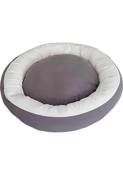 Bedspet Simit Kedi ve Küçük Irk Köpek Yatağı Gri Beyaz