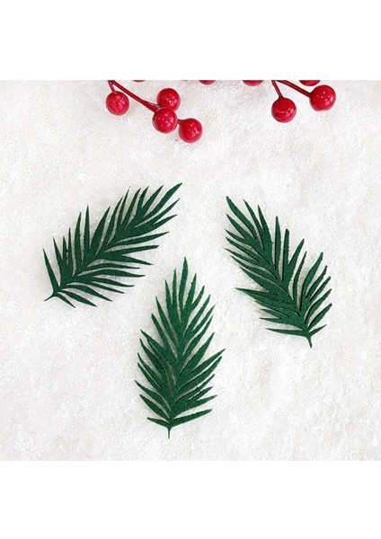 Keçe Süs, Çam Yaprağı 10X5 cm 3 Adet Yeşil