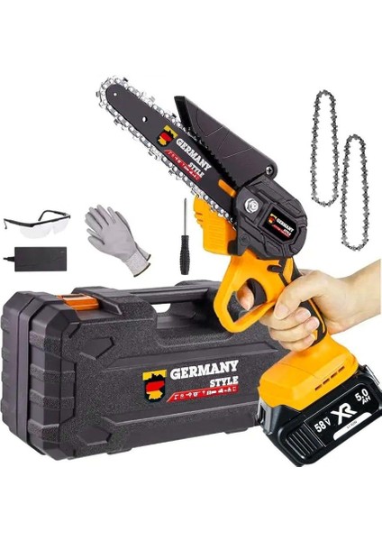 Style Dal Budama Makinesi Şarjlı El Testeresi Çift Zincir Çift Batarya Premium Seri 58 Vf