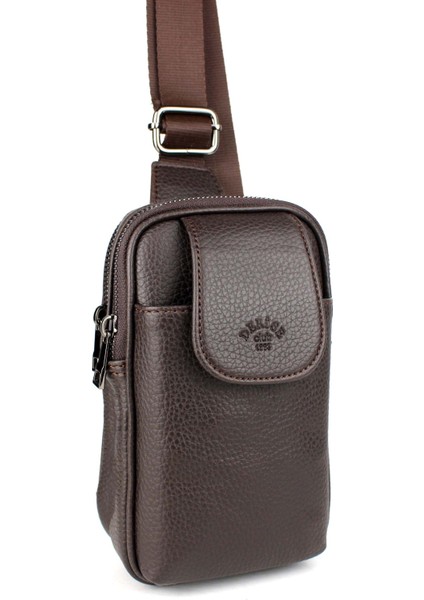 Erkek Kahverengi Omuz Çantası Göğüs Çantası Body Bag Çanta