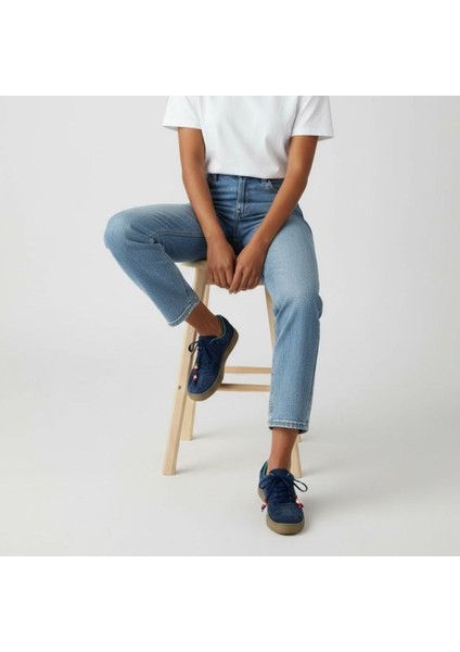 Lacivert Süet Hakiki Deri Bağcıklı Kadın Günlük Sneaker fırsatları