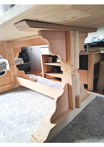 Ert Model Kareli Masif Yemek Masası