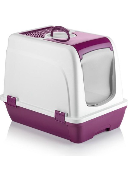 Orta Boy Çekmeceli Kapalı Kedi Tuvaleti Paspas ve Kürek Hediyeli modelleri