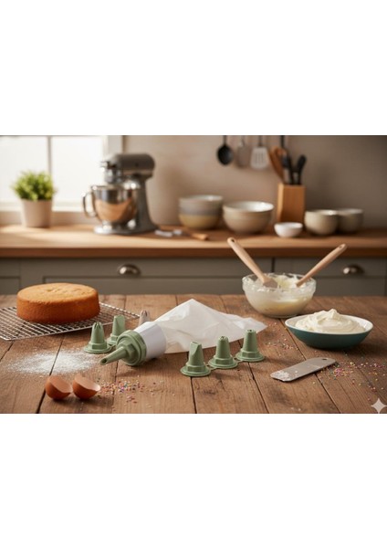 Soft Krema/ Kremşanti Sıkma Torbası Seti modelleri