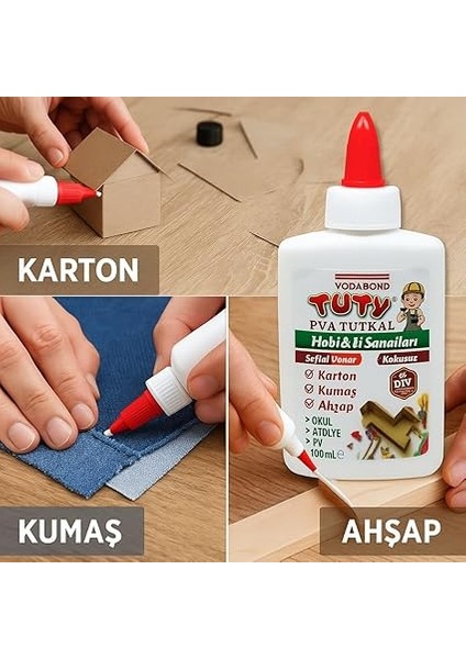 Tuty Pva Tutkal 100 ml Şeffaf Donar modelleri