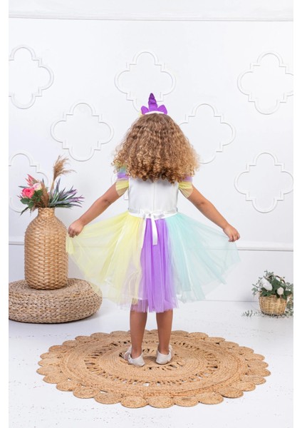 Kız Çocuk Unicorn Tütülü Elbise Kostüm Modeli fiyatları