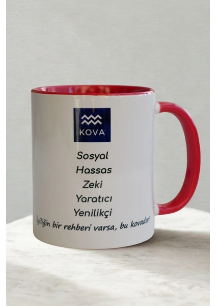 Kova Burcu Porselen Kupa – Astroloji ve Burç Temalı Kupa Bardak – Kişiye Özel Kova Burcu Hediyesi – Yaratıcı ve Zeki Kova Kupa fiyatları