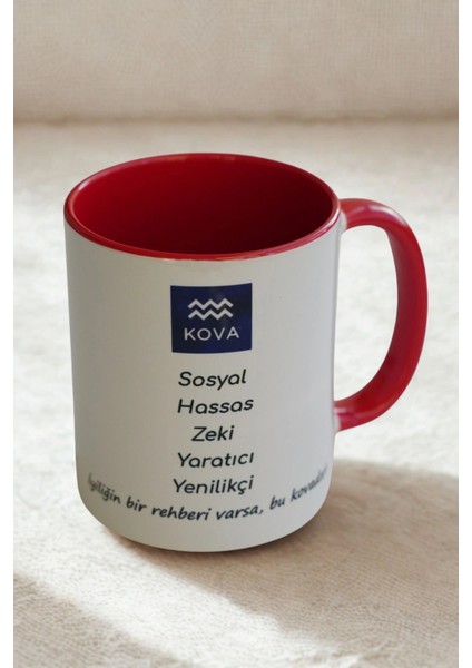 Kova Burcu Porselen Kupa – Astroloji ve Burç Temalı Kupa Bardak – Kişiye Özel Kova Burcu Hediyesi – Yaratıcı ve Zeki Kova Kupa fırsatları