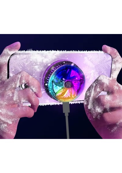 Profesyonel Kablolu Yarı Iletken Şok Buzlama Uyumlu Soğutucu Fan Gamer Oyuncu Radyatör Şok Soğutma Fanı Yeni Nesil Altı Çekirdek Teknoloji Telefon Soğutma Fanı (ZR-S18)