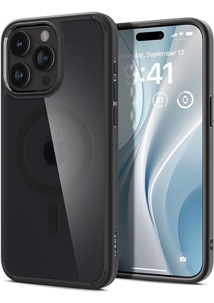 iPhone 15 Pro ile Uyumlu Kılıf Ultra Hybrid Magfit Magsafe Özellikli Frost Black - ACS06720 fırsatları