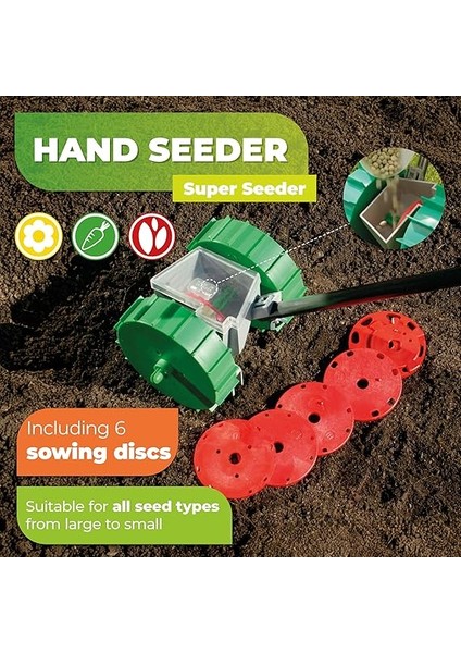 Green Super Seeder Manuel Tohum Ekme Makinesi, 6 Diskli modelleri