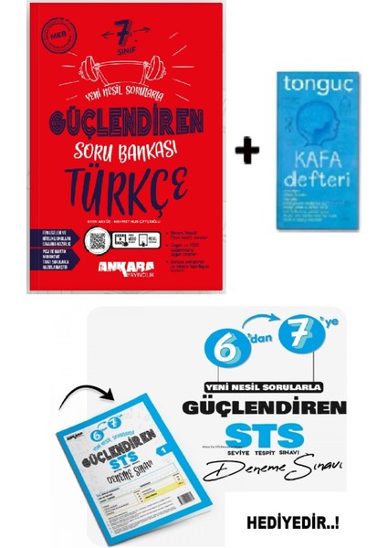 7. Sınıf Türkçe Güçlendiren Soru Bankası + Sts Deneme+ Kafa Defteri Hediye