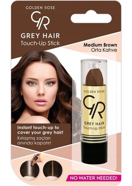 Golden Rose Gray Hair Touch Up Stick Saç Düzeltici Çubuk (Orta Kahverengi, No: 03) modelleri