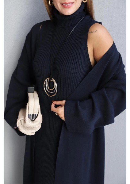 Lacivert Triko Elbise Ceket Takım fırsatları