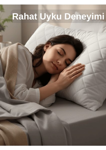 2'li 800 gr Mikrofiber Kapitone Yastık Yumuşak Rahat Antialerjik Makinede Yıkanabilir Pürüzsüz 50X70CM fiyatları