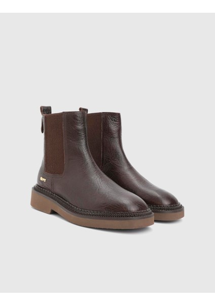 Matew Hakiki Deri Kahverengi Kadın Bot